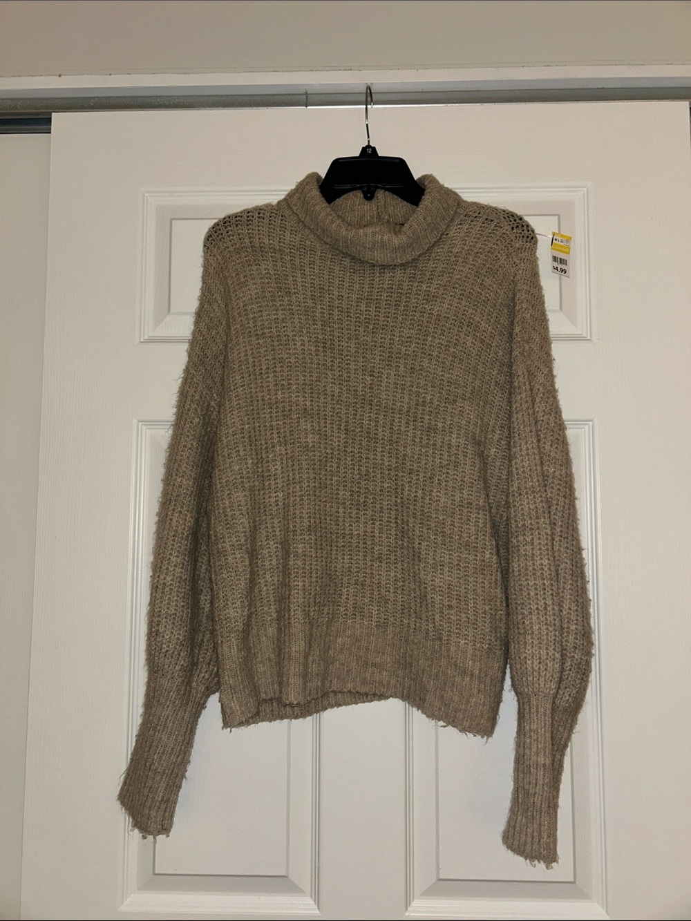 Express Taupe Cowl Neck Sweater
